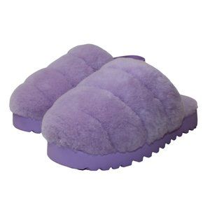 UGG Super Fluff Slipper Sandals Elastic strap Lavender Women's 10 NEW!